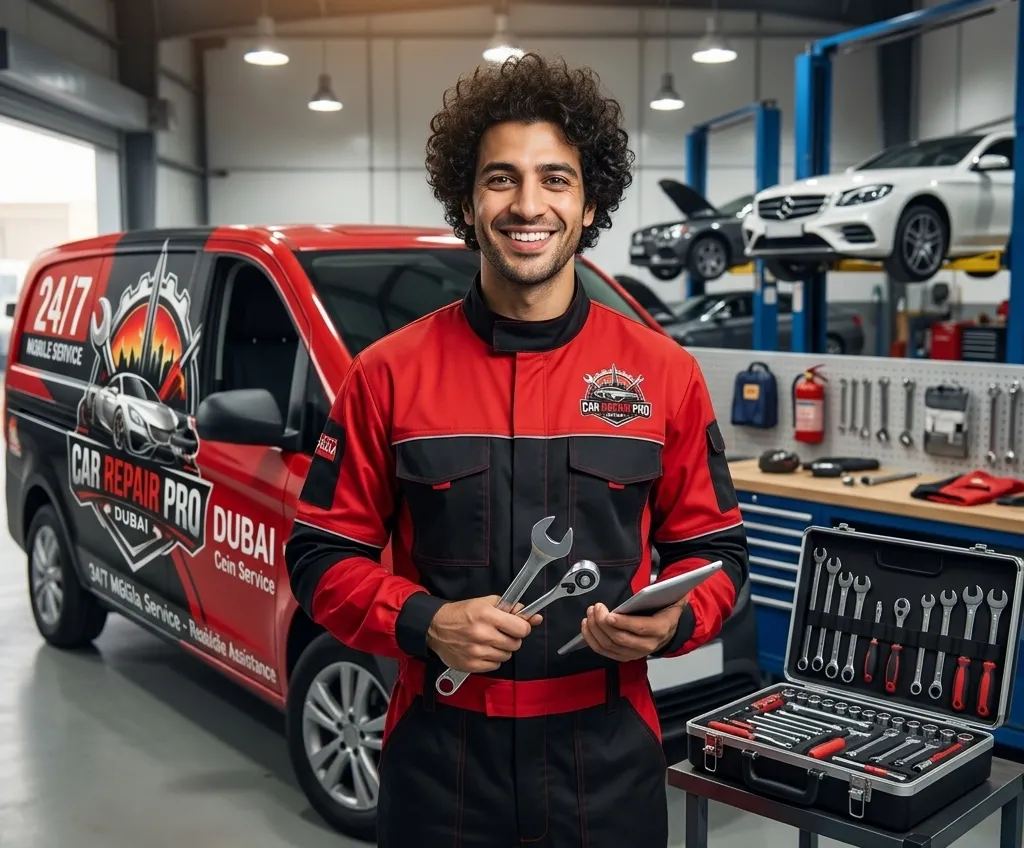 expert mechanic in Dubai workshop
